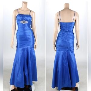 Fiesta Vintage 00s Y2K Blue Fit N' Flare Sexy Party Prom Dress Sz S NWT